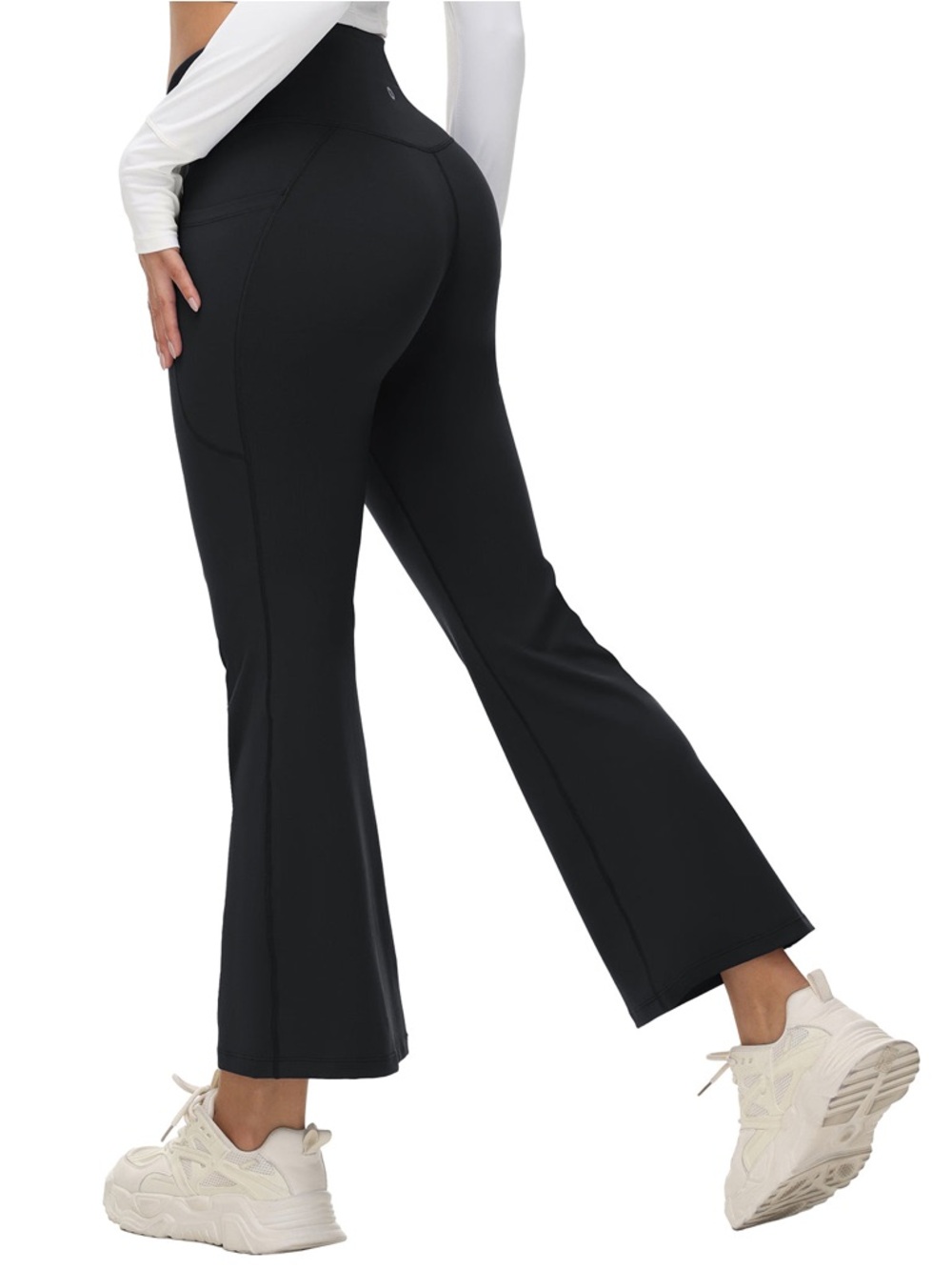 Baleaf Women's High-Waisted Petite Flare Yoga Pants - Picture 2 of 7